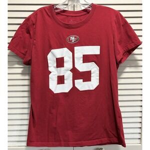 The Nike Tee San Francisco 49ers #85 Kittle Red Youth Tshirt Short Sleeve Size L